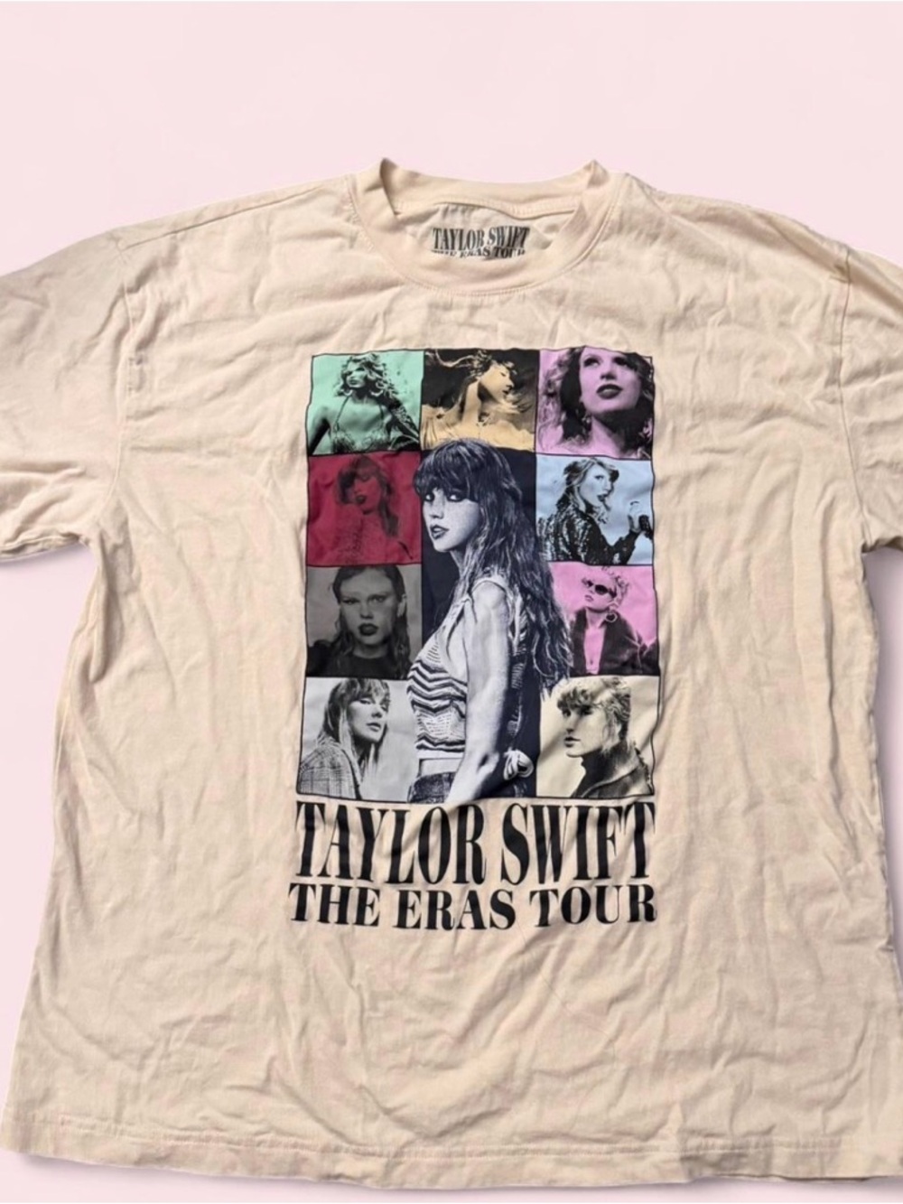 Taylor Swift The Eras Tour Graphic Tee - Cream (Large)